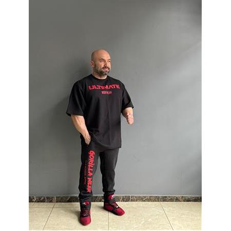 Ultimate Waffle Oversize Tshirt - Black/Red