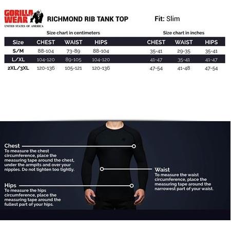 Richmond Rib Tank Top - Black/Gray