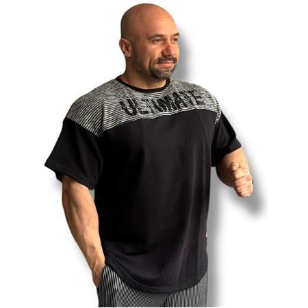 Ultimate Heavy Logo Oversized Tee / Navy Gray