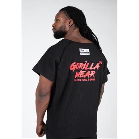 Augustine Old School Workout Top - Black/Red