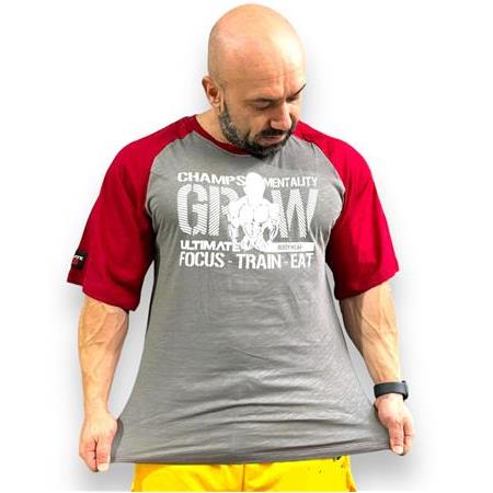 Ultimate Bodywear Diablo  Oversized Tee -  Bordeux / Gray