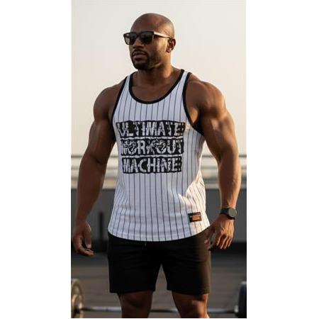 Ultimate Bodywear /  Workout Machine Tanktop -Striped