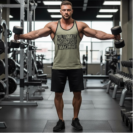 Ultimate Bodywear /  Workout Machine Tanktop -Army Green