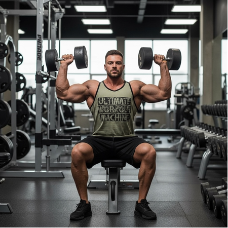 Ultimate Bodywear /  Workout Machine Tanktop -Army Green