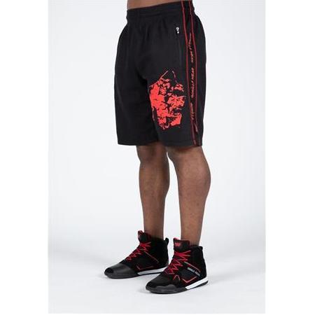 Buffalo Old School Workout Shorts - Black/Red